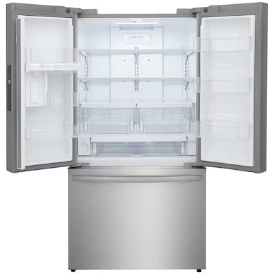 Frigidaire Standard-Depth 28.8-cu ft 3 -Door 36-in Wide French Door Refrigerator with Ice Maker with Water Dispenser ( Smudge-Proof Stainless Steel ) ENERGY STAR Certified Model# FRFN2813AF by Scratch N Dent Depot