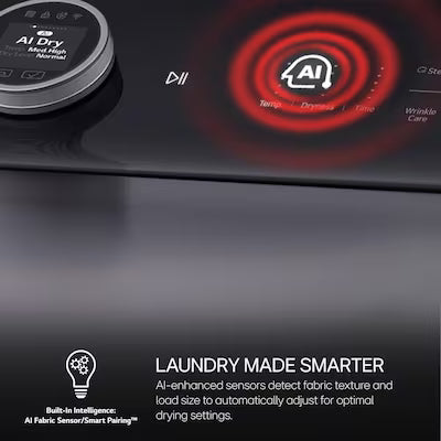 LG 7.3-cu ft Vented Electric Dryer with Steam Cycle ( Matte Black ) Model# DLEX8600BE