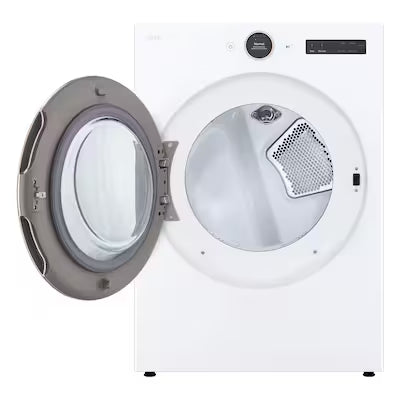 LG 7.4-cu ft Stackable Vented Gas Dryer with Steam Cycle ( White ) Model# DLGX6501W by Scratch N Dent Depot