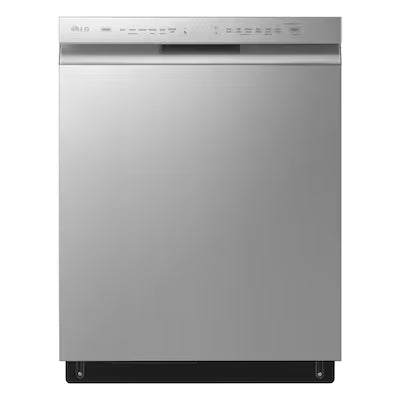 LG 24-in Front Control Built-in Dishwasher ( PrintProof Stainless Steel ) With Third Rack, QuadWash and Dynamic Dry , 48-Decibel Model# LDFN4542S