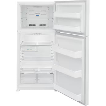 Coming Soon Frigidaire 18.3-cu ft Standard-Depth 30-in Wide Top-Freezer Refrigerator ( White ) Garage Ready Model# FFTR1835VW