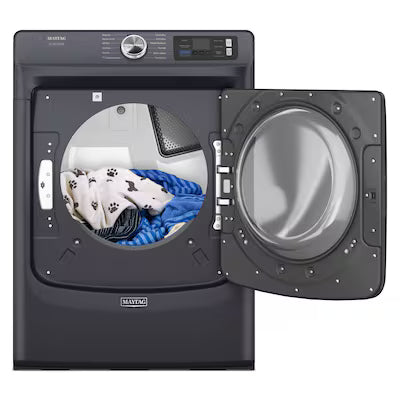 Maytag Pet Pro 7.4-cu ft Stackable Vented Gas Dryer with Steam Cycle ( Midnight Steel ) Model# MGD7020RF by Scratch N Dent Depot