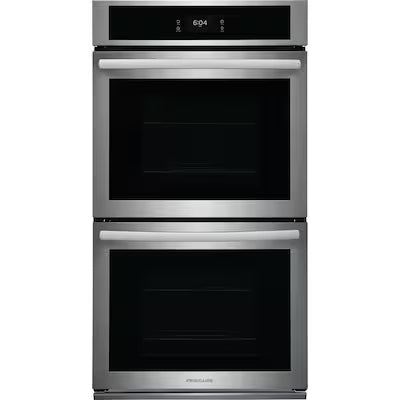 Frigidaire 27 inch Double Electric Wall Oven with Self-cleaning ( Stainless Steel ) Model# FCWD2727AS 6004-38 by Scratch-n-Dent Depot