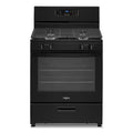 Whirlpool 30-in 4 burners 5.1-cu ft Freestanding Natural Gas Range ( Black ) Model# WFG320M0MB by Scratch N Dent Depot