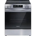 Frigidaire 30-in Glass Top 5 burners 5.3-cu ft Slide-In Electric Range ( Stainless steel ) Model# FCFE3062AS by Smiths Appliance & Furniture