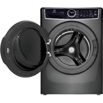 Electrolux Smartboost, Optic Whites and Pure Rinse High Efficiency Stackable Medium ( 4.5-cu ft ) Front-Load Washer with Steam Cycle ( Titanium ) Model# ELFW7637AT