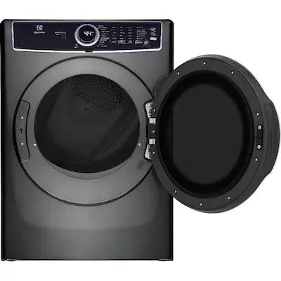 Electrolux Predictive Dry and Instant Refresh 8-cu ft Stackable Vented Gas Dryer with Steam Cycle ( Titanium ) Model# ELFG7637AT by Smiths Appliance & Furniture