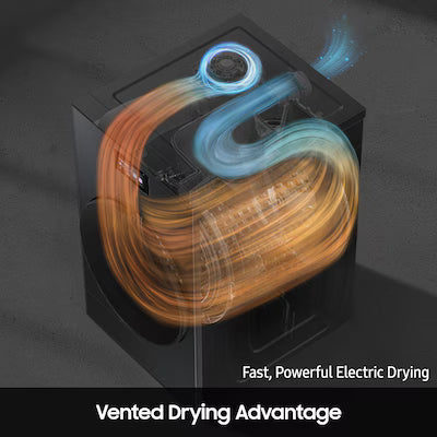Samsung All In One Washer Dryer Combo with Steam Cycle ( Brushed Black ) Model# WD90F53AVB by Smiths Appliance & Furniture
