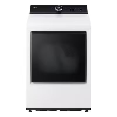 LG 7.3 cu. ft. vented SMART Gas Dryer in White with EasyLoad Door, TurboSteam and Sensor Dry Technology Model# DLGX8601WE by Smiths Appliance & Furniture