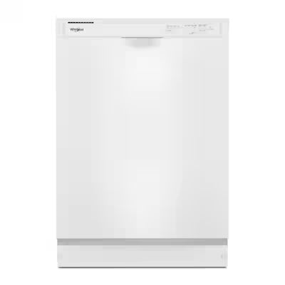 Whirlpool 24-in Front Control Built-in Dishwasher ( White ) , Boost Cycle, Sani Rinse , 57-Decibel Model# WDF341PAPW