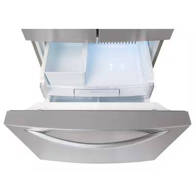 LG Standard-Depth 21.8-cu ft 3 -Door 30-in Wide with Ice Maker ( Stainless Steel ) ENERGY STAR Certified Model# LFDS22520S by Scratch N Dent Depot