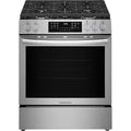 Frigidaire Gallery 30-in 5 burners 5.1-cu ft Air Fry Convection Oven Freestanding Natural Gas Range ( Stainless Steel ) Model# GCFG3059BF A11-47 by Scratch-n-Dent Depot