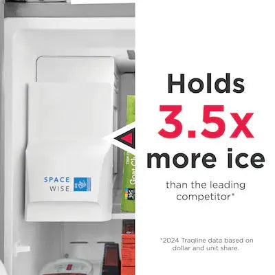 Frigidaire Gallery 25.6-cu ft Standard-Depth 36-in Wide Side-by-Side Refrigerator with Ice Maker ( Fingerprint Resistant Stainless Steel ) ENERGY STAR Certified Model# GRSS2652AF by Scratch N Dent Depot