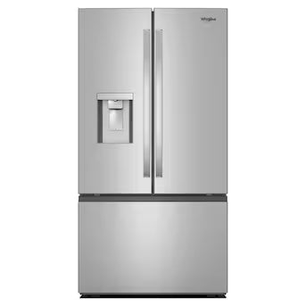 Whirlpool Standard-Depth 29.58-cu ft 36-in Wide with Ice Maker ( Fingerprint Resistant Stainless Finish ) ENERGY STAR Certified Model# WRFF3536SZ A19-48 by Scratch-n-Dent Depot
