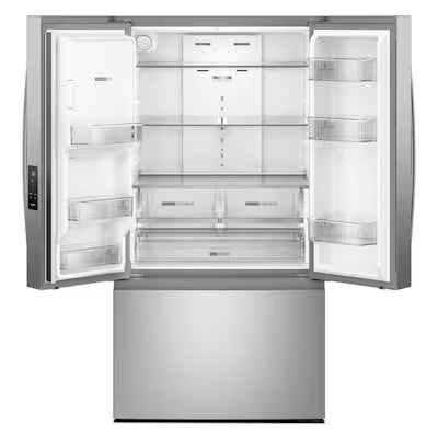 Whirlpool Standard-Depth 29.58-cu ft 3 -Door 36-in Wide French Door Refrigerator with Ice Maker with Water and Ice Dispenser ( Fingerprint Resistant Stainless Finish ) ENERGY STAR Certified Model# WRFF3136SZ TME0316321 by Scratch N Dent Depot