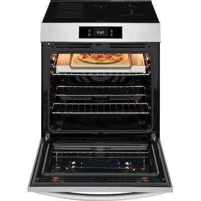 Frigidaire Gallery Stone-Baked Pizza 30-in 5 burners 6.2-cu ft , Air Fry Convection Oven Slide-In Single Induction Range ( Smudge-Proof Stainless Steel ) Model# GCFI3070BF by Smiths Appliance & Furniture