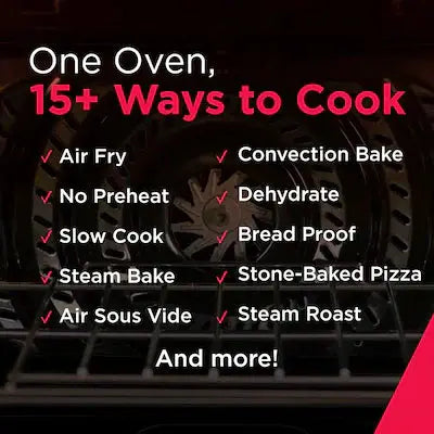 Frigidaire Gallery Stone-Baked Pizza 30-in Glass Top 5 burners 6.2-cu ft Air Fry Convection Oven Slide-In Electric Range ( Smudge-Proof Stainless Steel ) Model# GCFE3070BF by Smiths Appliance & Furniture