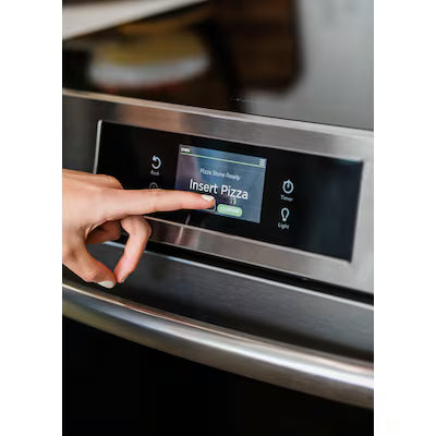 Frigidaire Gallery Stone-Baked Pizza 30-in Glass Top 5 burners 6.2-cu ft Air Fry Convection Oven Slide-In Electric Range ( Smudge-Proof Stainless Steel ) Model# GCFE3070BF by Scratch N Dent Depot