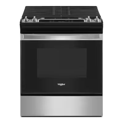 Whirlpool 30-in 4 burners 5-cu ft Slide-In Natural Gas Range ( Fingerprint Resistant Stainless Steel ) Model# WEG515S0LZ by Scratch N Dent Depot