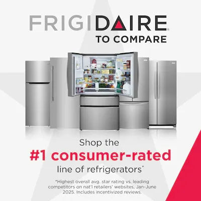 Frigidaire Gallery 25.6-cu ft Standard-Depth 36-in Wide Side-by-Side Refrigerator with Ice Maker ( Fingerprint Resistant Stainless Steel ) ENERGY STAR Certified Model# GRSS2652AF by Scratch N Dent Depot