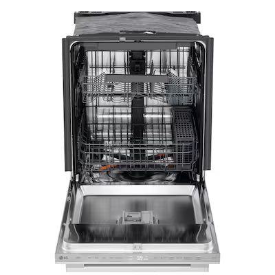 LG 24-in Top Control Built-in Dishwasher ( PrintProof Stainless Steel ) With Third Rack, 1-hour Wash Dry and QuadWash Pro , 46-Decibel Model# LDNTM545S by Scratch-n-Dent Depot