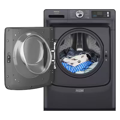 Maytag Pet Pro High Efficiency Stackable Large ( 5-cu ft ) Front-Load Washer with Steam Cycle ( Midnight Steel ) Model# MFW7020RF