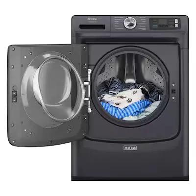 Maytag Pet Pro High Efficiency Stackable Large ( 5-cu ft ) Front-Load Washer with Steam Cycle ( Midnight Steel ) Model# MFW7020RF by Smiths Appliance & Furniture