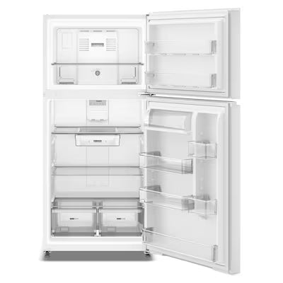 Whirlpool 19.3-cu ft Standard-Depth 30-in Wide Top-Freezer Refrigerator ( White ) Garage Ready ENERGY STAR Certified Model# WRTX5419SW