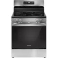 Frigidaire 30-in Glass Top 5 burners 5.3-cu ft Freestanding Electric Range ( Fingerprint Resistant Stainless Steel ) Model# FCRE306LAF A19-14 by Scratch-n-Dent Depot