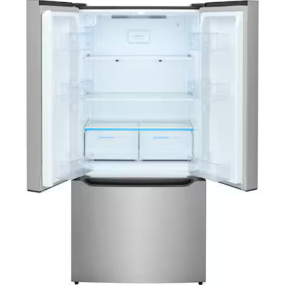 Coming Soon Frigidaire Counter-Depth 19.9-cu ft 3 -Door 35.5-in Wide French Door Refrigerator with Ice Maker with Water Dispenser ( Fingerprint Resistant Stainless Steel Look ) Model# FRFG2011AV by Scratch-n-Dent Depot