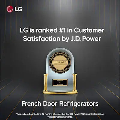 LG Counter-Depth 24.5-cu ft 4 -Door 36-in Wide Smart Compatible French Door Refrigerator with Dual Ice Maker with Water and Ice Dispenser ( PrintProof Stainless Steel ) ENERGY STAR Certified Model# LF25G8330S by Scratch N Dent Depot
