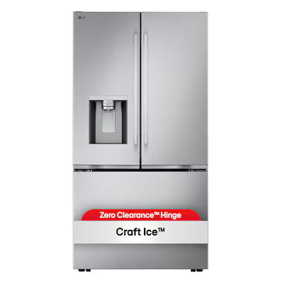 LG Counter-Depth Zero Clearance Craft Ice 23.7-cu ft 3 -Door 36-in Wide with Dual Ice Maker ( PrintProof Stainless Steel ) ENERGY STAR Certified Model# LF24Z6530S by Scratch N Dent Depot