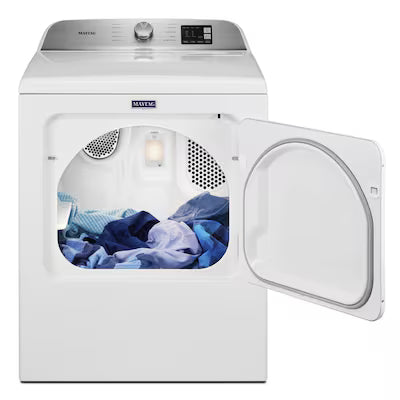 Maytag 7.0-cu ft Vented Electric Dryer ( White ) Model# MED6200KW A14-37 by Scratch-n-Dent Depot