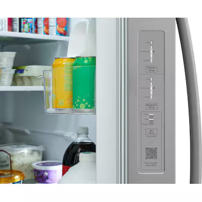 Frigidaire 26.4-cu ft Standard-Depth 36-in Wide Side-by-Side Refrigerator ( Stainless Steel ) ENERGY STAR Certified Model# FRSN2610AF by Smiths Appliance & Furniture