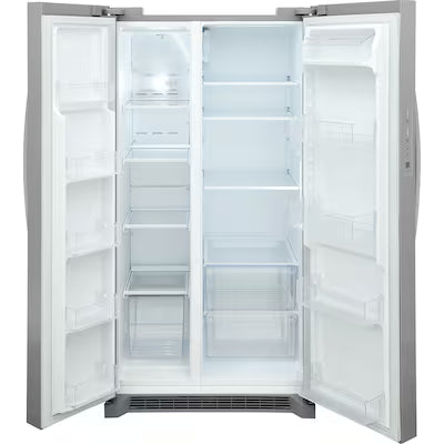 Frigidaire 26.4-cu ft Standard-Depth 36-in Wide Side-by-Side Refrigerator ( Stainless Steel ) ENERGY STAR Certified Model# FRSN2610AF by Scratch N Dent Depot