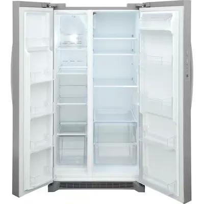 Frigidaire 26.4-cu ft Standard-Depth 36-in Wide Side-by-Side Refrigerator ( Stainless Steel ) ENERGY STAR Certified Model# FRSN2610AF by Smiths Appliance & Furniture