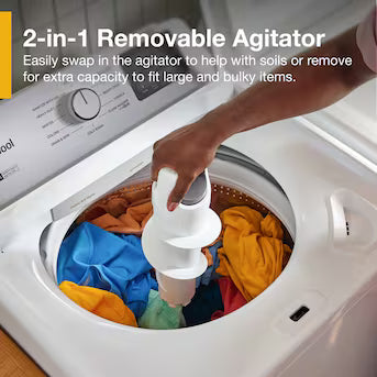 Whirlpool High Efficiency 2-Piece Removable Agitator Medium ( 4.2-cu ft ) Top-Load Washer ( White ) Model# WTW4307SW A19-08 by Scratch-n-Dent Depot