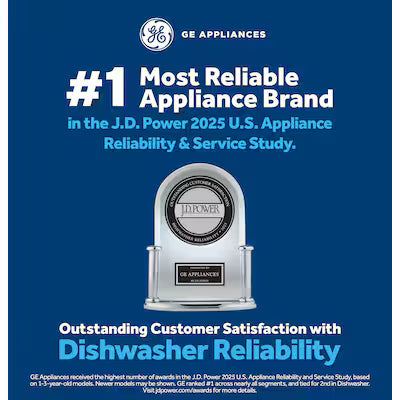 GE 24-in Top Control Built-in Dishwasher ( White ) , Dry Boost , 55-Decibel Model# GDT535PGRWW by Scratch N Dent Depot