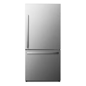 Hisense PureSpace 17.2-cu ft Counter-Depth 32-in Wide Bottom-Freezer Refrigerator Fingerprint Resistant Stainless Steel ) ENERGY STAR Certified Model# HRB171N6ASE A19-16 by Scratch-n-Dent Depot