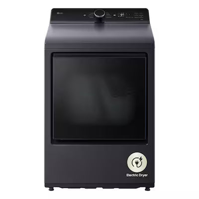 LG 7.3 cu. ft. Vented SMART Electric Dryer in Matte Black with EasyLoad Door and Sensor Dry Technology Model# DLE8400BE by Scratch N Dent Depot