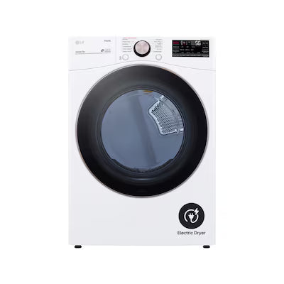 LG True Steam 7.4-cu ft Stackable Vented Electric Dryer with Steam Cycle ( White ) Model# DLEX4000W by Scratch N Dent Depot