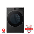 LG TrueSteam 7.4-cu ft Stackable Vented Gas Dryer with Steam Cycle ( Black ) Model# DLGX4081B by Scratch-n-Dent Depot