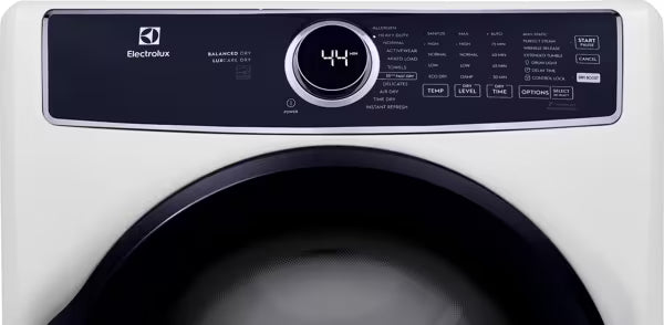 Electrolux  8 cu. ft. Front Load Electric Dryer with Perfect Steam and LuxCare Dry System, ENERGY STAR in White Model# ELFE7626BW
