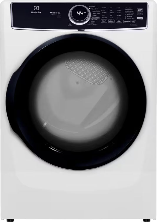 Electrolux  8 cu. ft. Front Load Electric Dryer with Perfect Steam and LuxCare Dry System, ENERGY STAR in White Model# ELFE7626BW