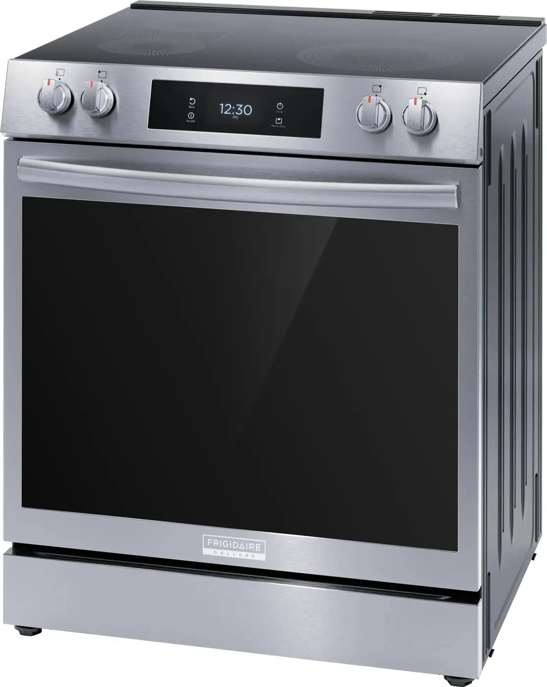 Frigidaire Gallery 30 in. 6.2 cu.ft. 5 Burner Element Slide-In Electric Range with Total Convection & Air Fry in SmudgeProof Stainless Model# GCFE306CBF by Smiths Appliance & Furniture