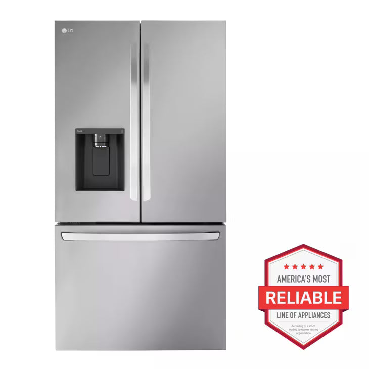 LG 26 cu. ft. Smart Counter-Depth MAX™ French Door Refrigerator (Fingerprint  Resistant Stainless Steel) Model# LCFC26XSS