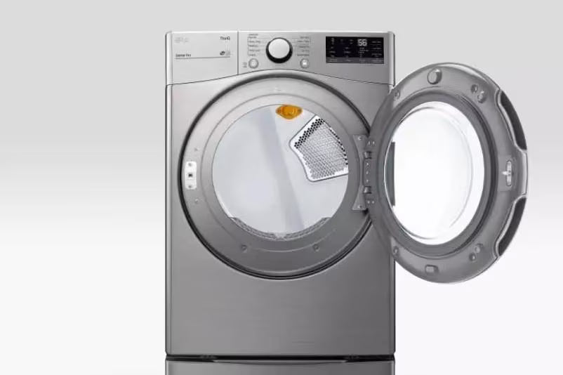 LG TurboSteam 9-cu ft Stackable Vented Electric Dryer with Steam Cycle ( Graphite Steel ) Model# DLEX8980V by Scratch-n-Dent Depot