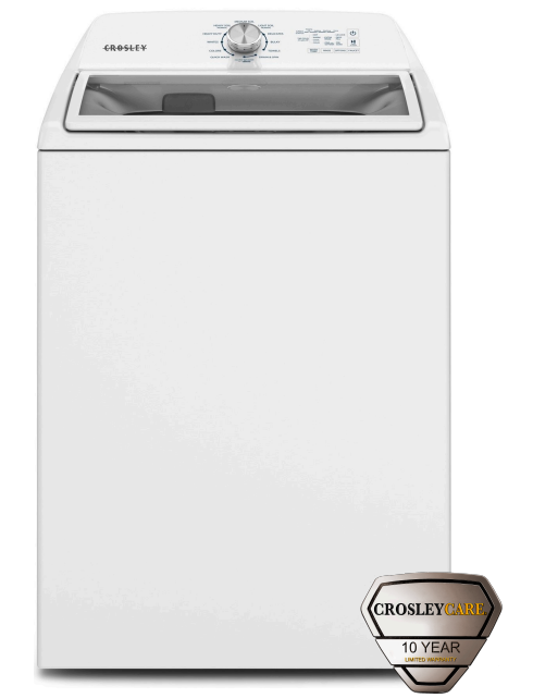NEW  Crosley 4.5 Cu. Ft. Top Load Agitator Washer W. Stainless Steel Drum & Built-in Faucet (White) - 10 Year  LTD Warranty Model# CWW4512RW