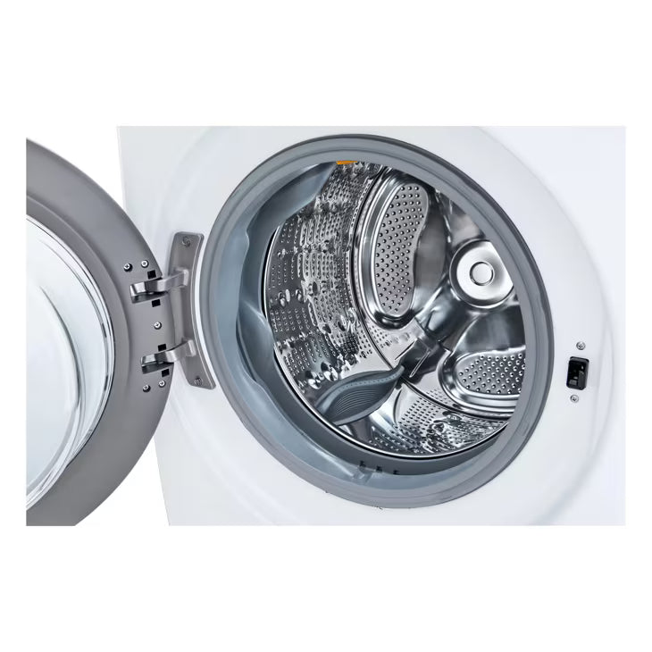 LG TurboWash 360 High Efficiency Stackable Medium ( 4.5-cu ft ) Front-Load Washer with Steam Cycle ( White ) Model# WM4080HWA by Smiths Appliance & Furniture