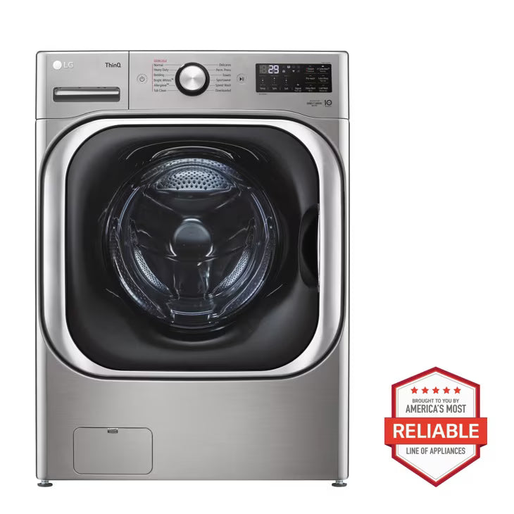LG TurboWash High Efficiency Stackable Large ( 5.2-cu ft ) Front-Load Washer with Steam Cycle ( Graphite Steel ) Model# WM8980HVA by Smiths Appliance & Furniture